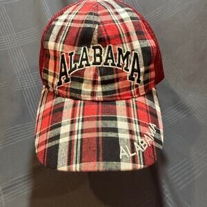 Alabama crimson tide plaid trucker
